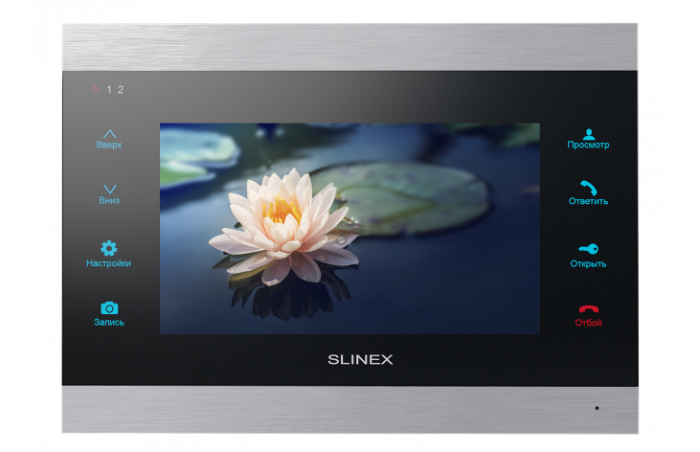 Монитор видеодомофона 10 дюймов SLINEX SL-10IPT c сенсорным экраном, серебро с черным, с переадресацией на смартфон